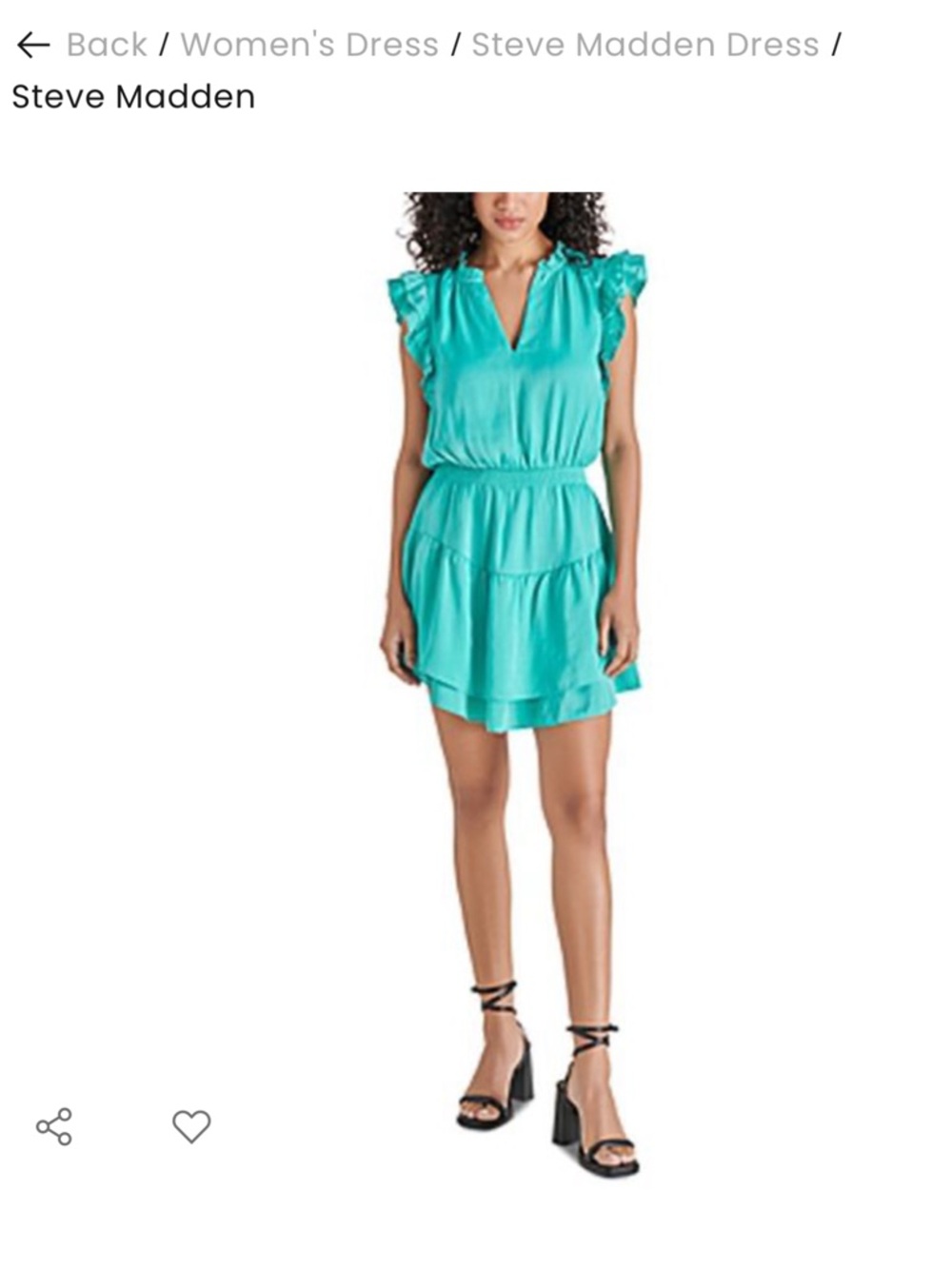 Steve Madden Prairie Dreams Cap Sleeve Mini Dress